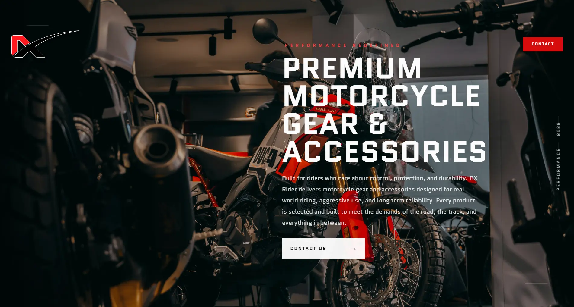 DX Rider website showcase
