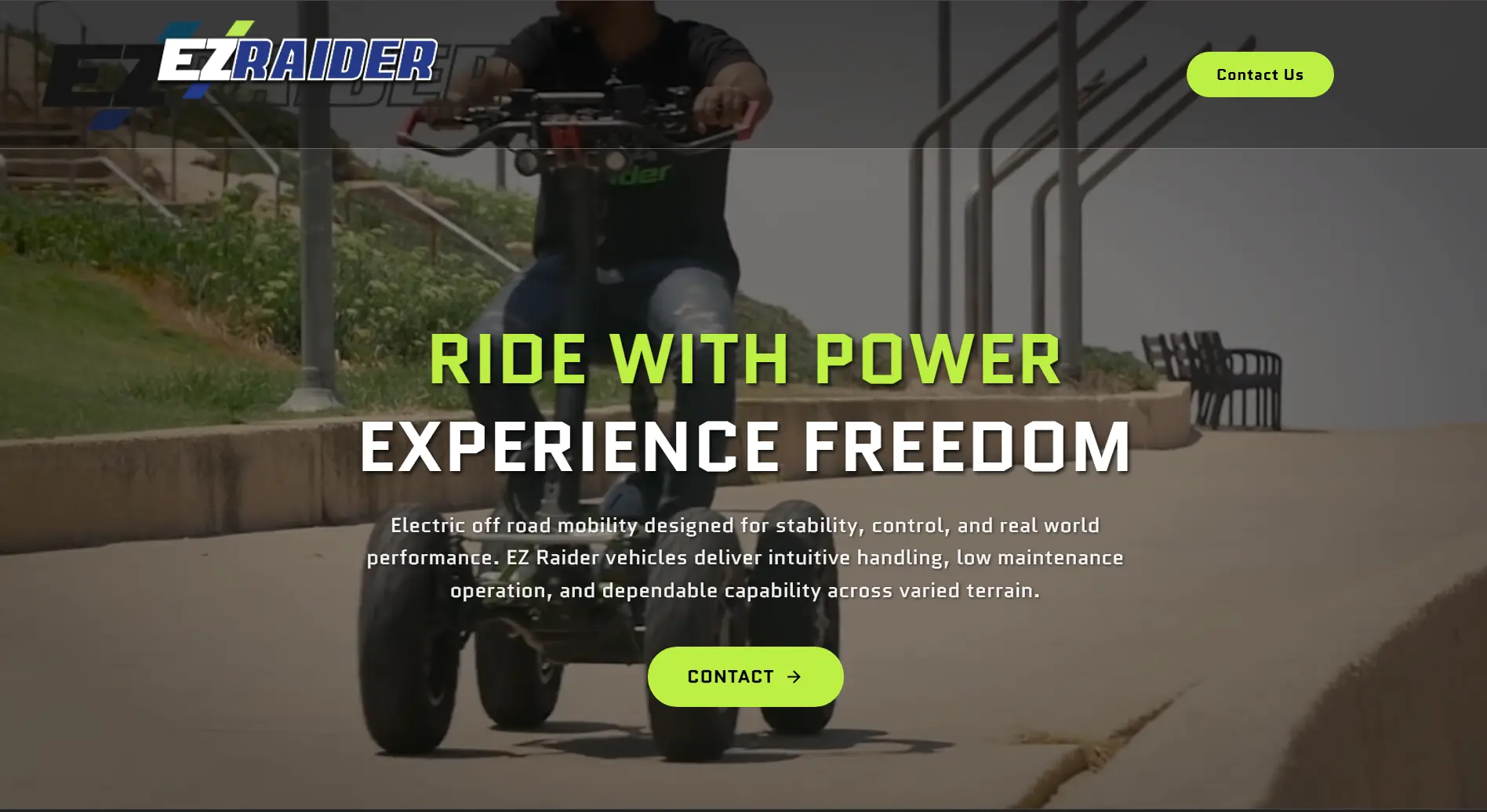 EZ Raider USA website showcase