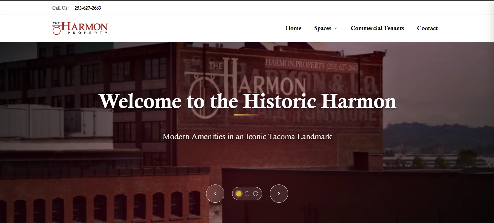 Harmon Properties website preview