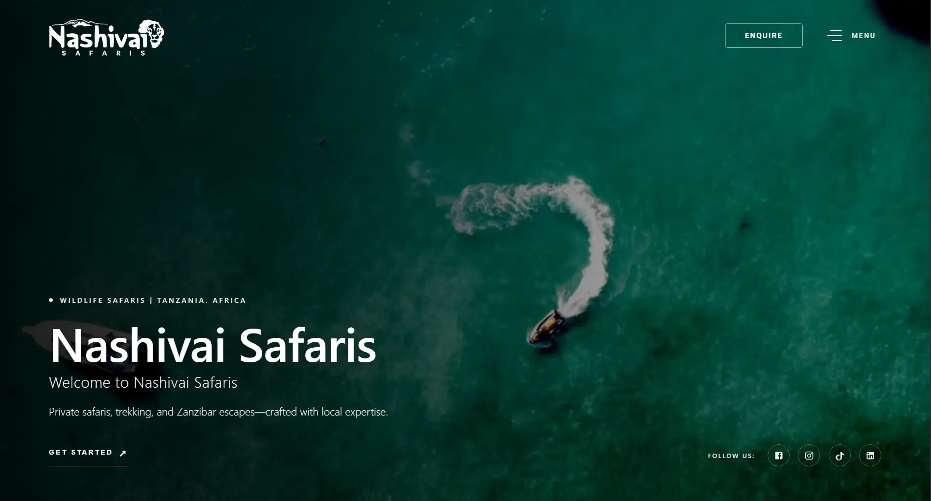 Nashivai Safaris website preview