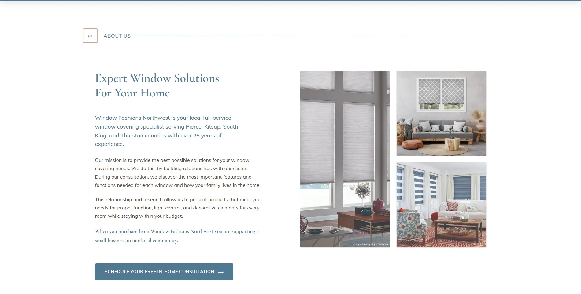 Window Fashions NorthWest project view 1